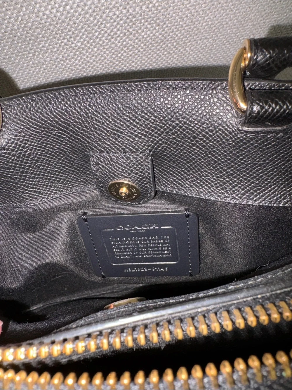 Coach Small black handbag with strap